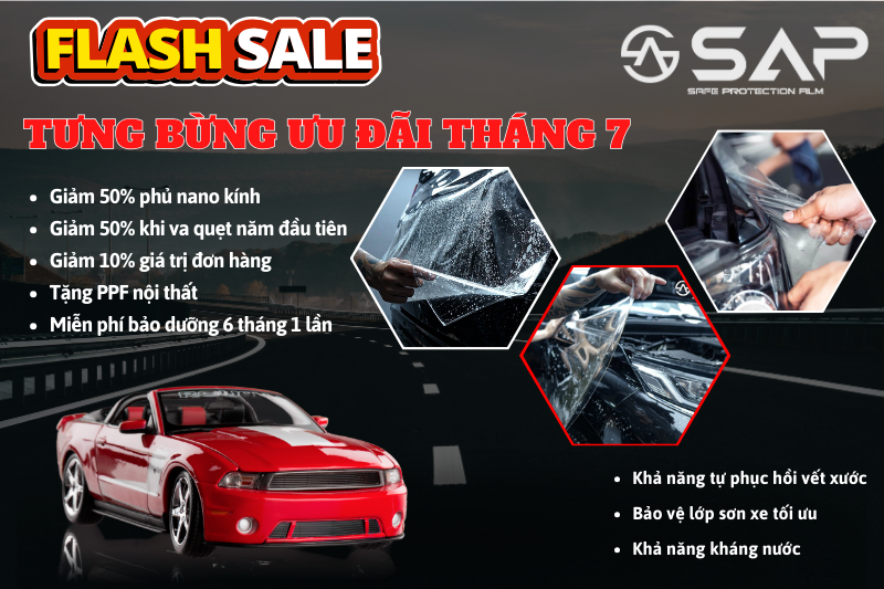 Giảm giá cực khủng khi dán PPF SAP cho ô tô