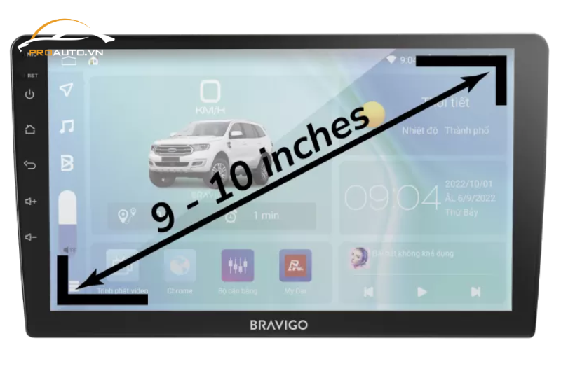 Hình ảnh hiển thị trên màn hình 10 inch trở nên sống động và chân thực