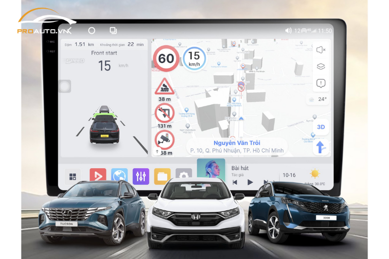 Màn hình Bravigo BX7 tương thích với các dòng xe