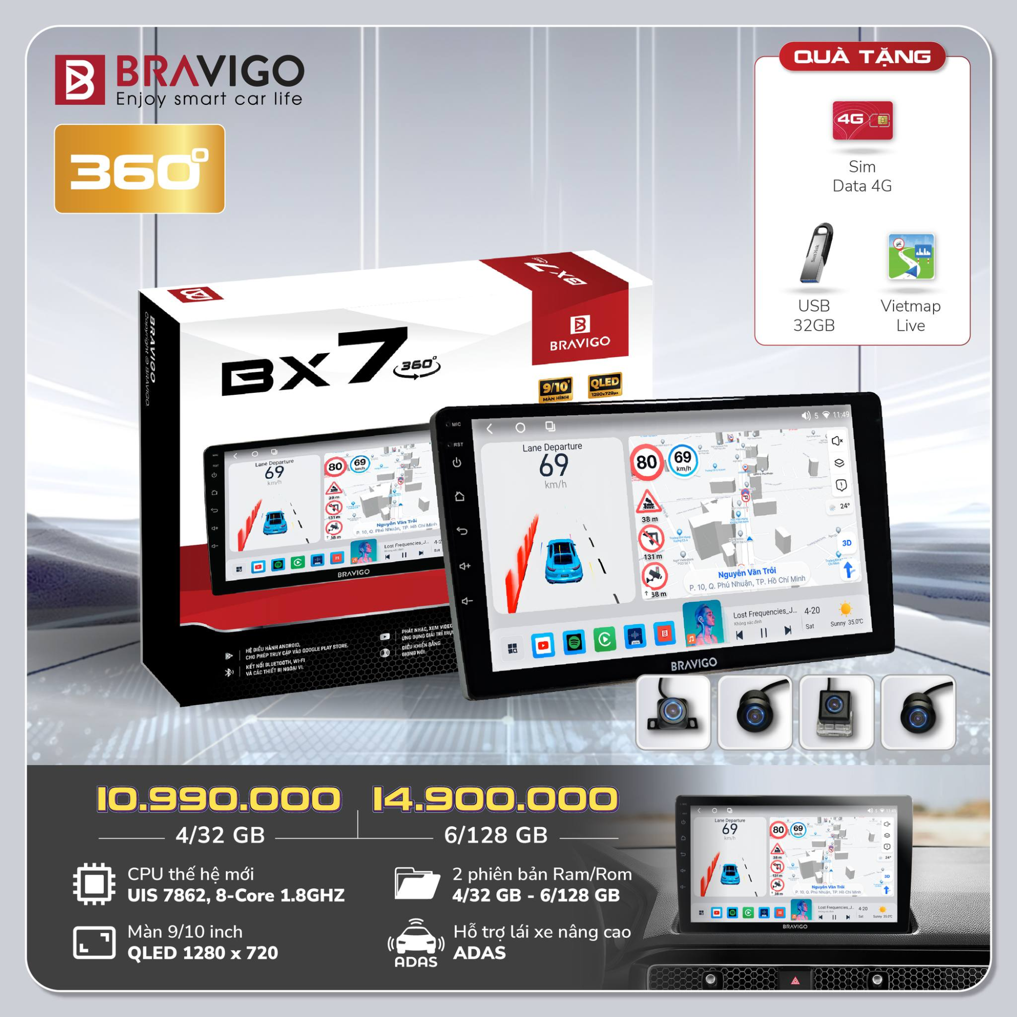 Sản phẩm màn hình Bravigo BX7