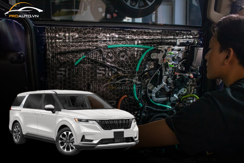 Cách âm chống ồn xe Kia Carnival 2024