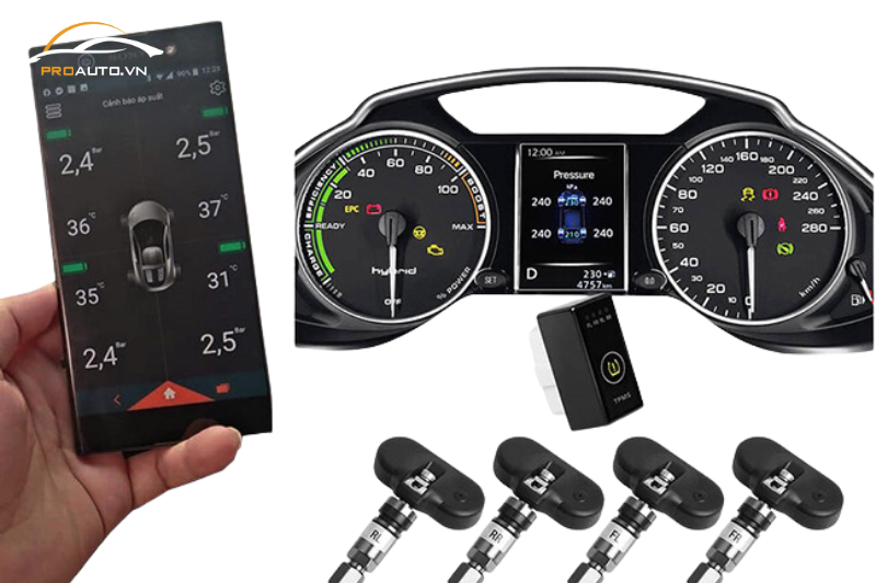 Cảm biến áp suất lốp cho xe Hyundai Santafe 2024