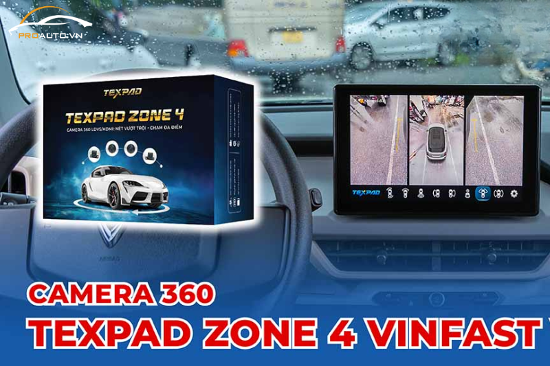 Camera 360 Texpad Zone 4 cho VF3 - Phụ kiện đồ chơi xe Vinfast VF3