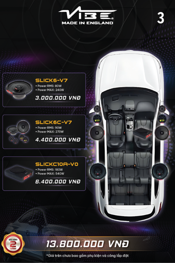 Cấu hình âm thanh xe hơi 3