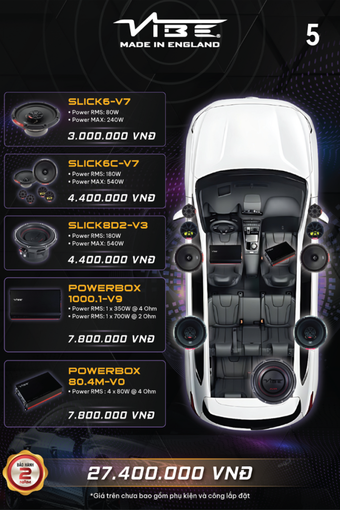 Cấu hình âm thanh xe hơi 5