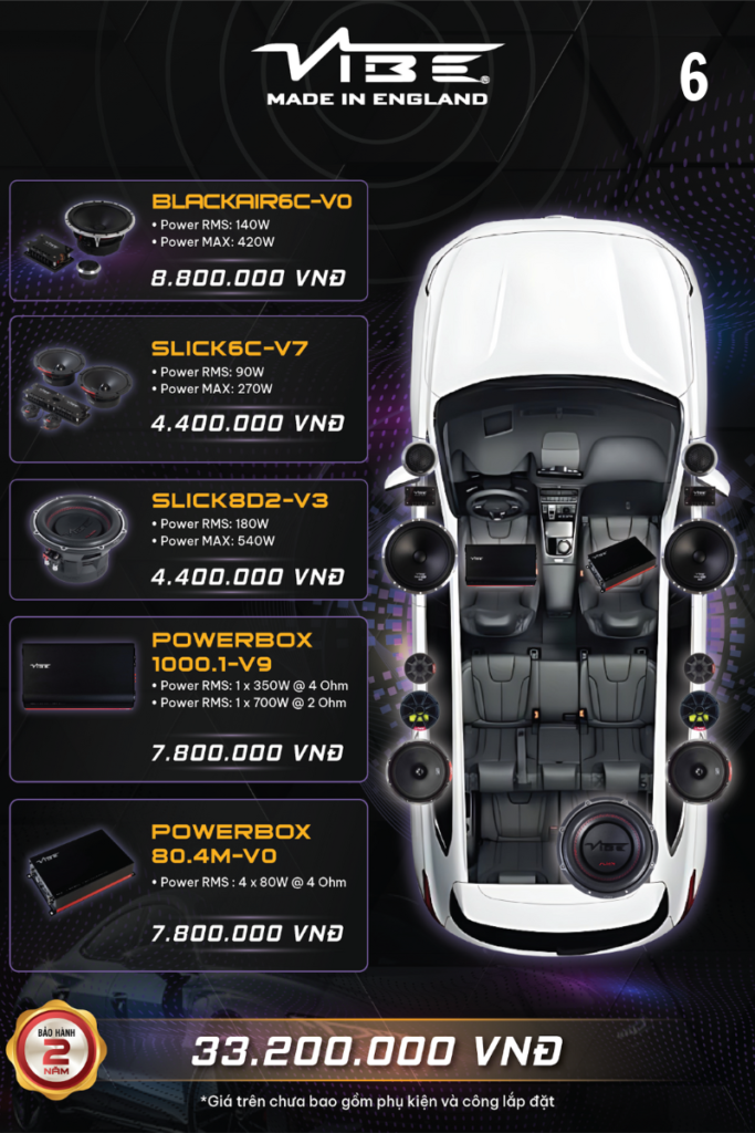 Cấu hình âm thanh xe hơi 6