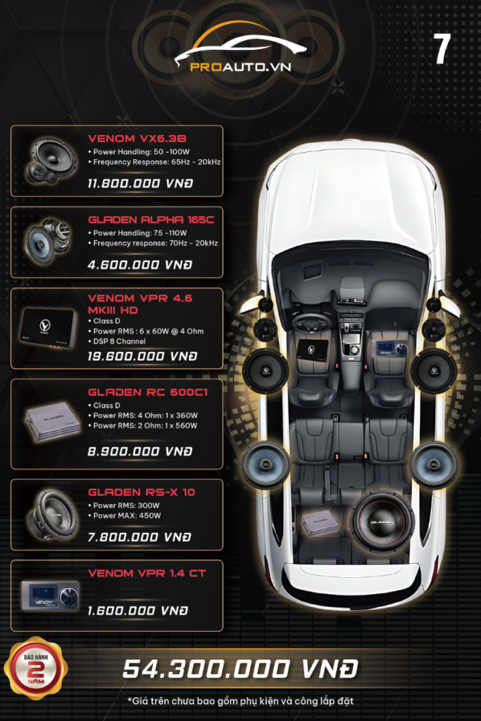 Cấu hình âm thanh xe hơi 7