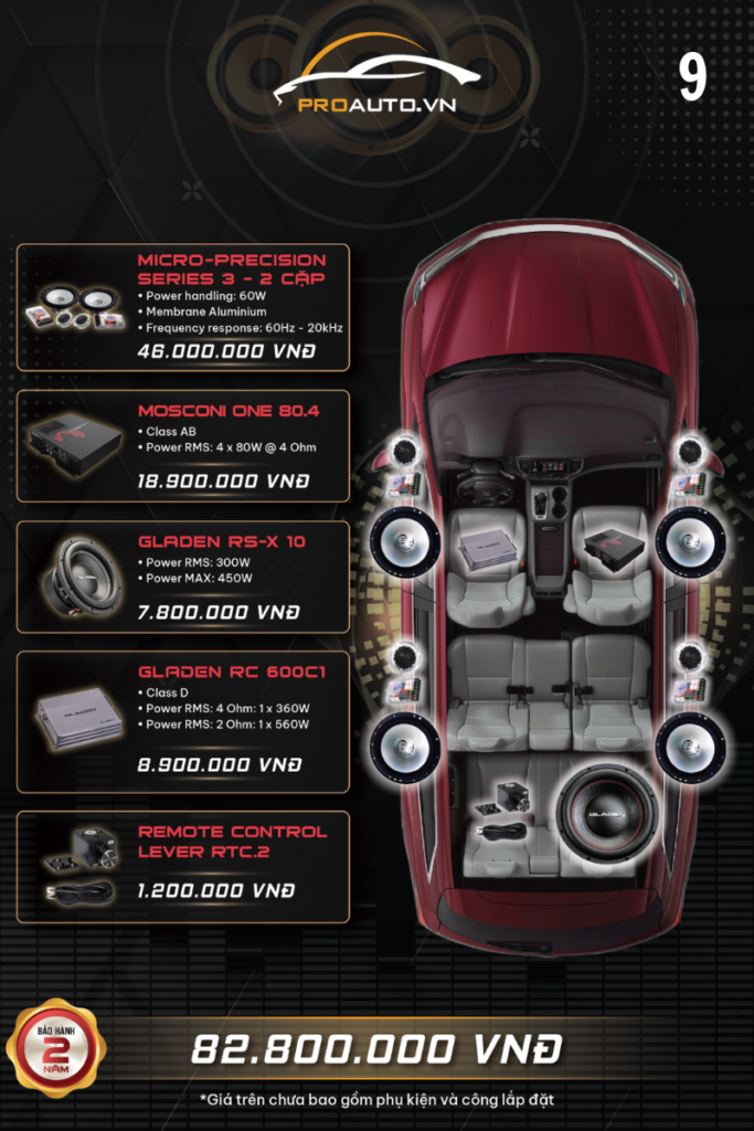 Cấu hình âm thanh xe hơi 9