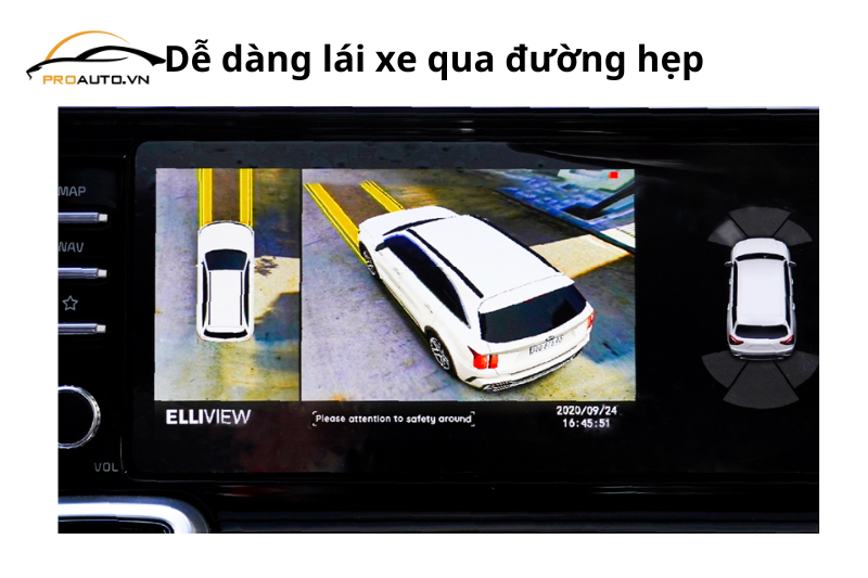 Dễ dàng lái xe khi đi qua đoạn đường hẹp