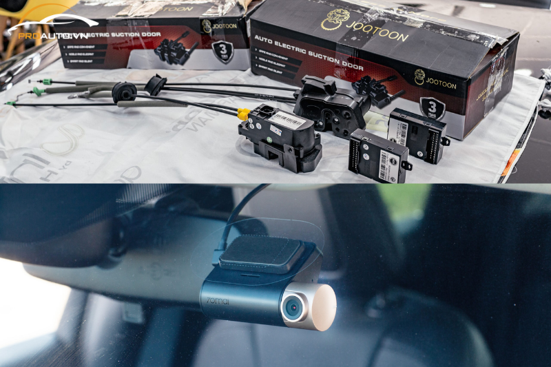 Độ cửa hít và lắp camera hành trình ô tô cho xe Kia Carnival 2024