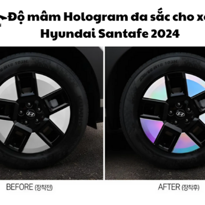 Độ mâm Hologram đa sắc cho xe Hyundai Santafe 2024