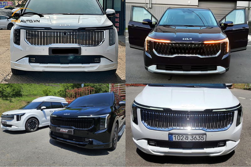 Mặt Ga lăng và độ body kit xe Kia Carnival 2025