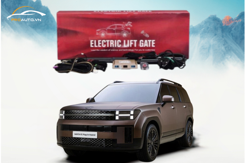 Nâng cấp cốp điện tự động xe Hyundai Santafe 2024