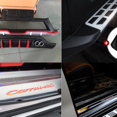 Nẹp bước chân có đèn xe và bệ bước chân Mayton (Bệ bước chân) có chắn bùn