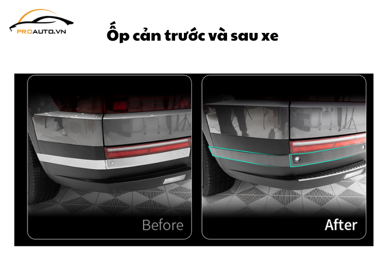 Ốp cản trước và sau xe Hyundai Santafe 2024