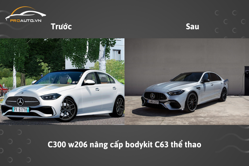 Tại sao phải cho C300 w206 nâng cấp bodykit C63 thể thao?