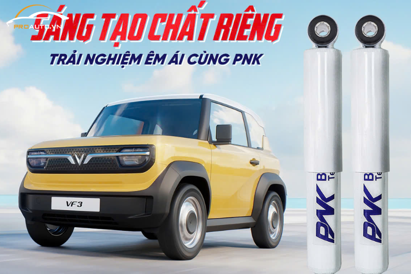 Thay cặp Phuộc Sau PNK cho Vinfast VF3 - Phụ kiện đồ chơi xe Vinfast VF3