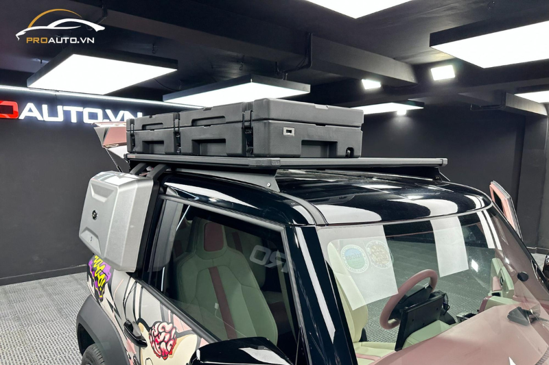 Thùng trên baga Nhôm Cantech VF3 - Phụ kiện đồ chơi xe Vinfast VF3