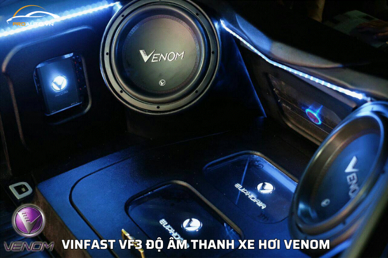 Vinfast VF3 độ âm thanh xe hơi Venom
