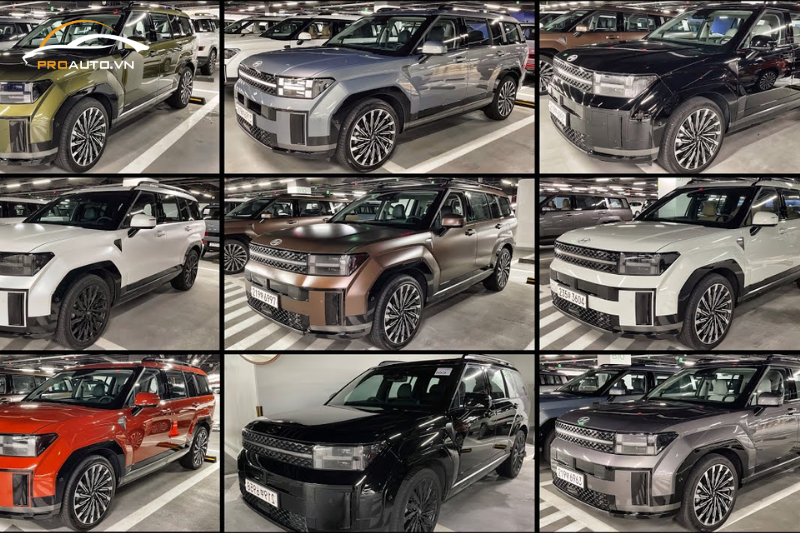 Xe Hyundai Santafe 2024 có những màu nào?