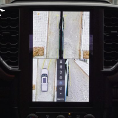 Camera 360 độ Elliview V5F 24 hiển thị full màn hình và có thể ghi hình như camera hành trình