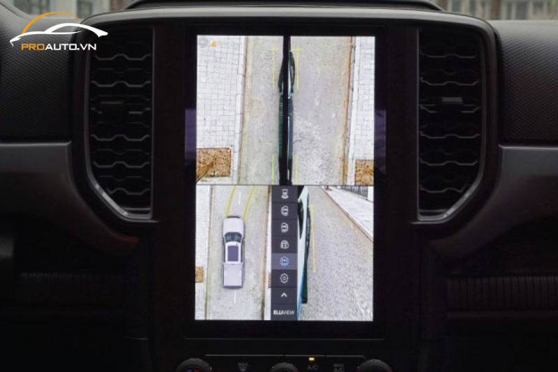 Camera 360 độ Elliview V5F 24 hiển thị full màn hình và có thể ghi hình như camera hành trình