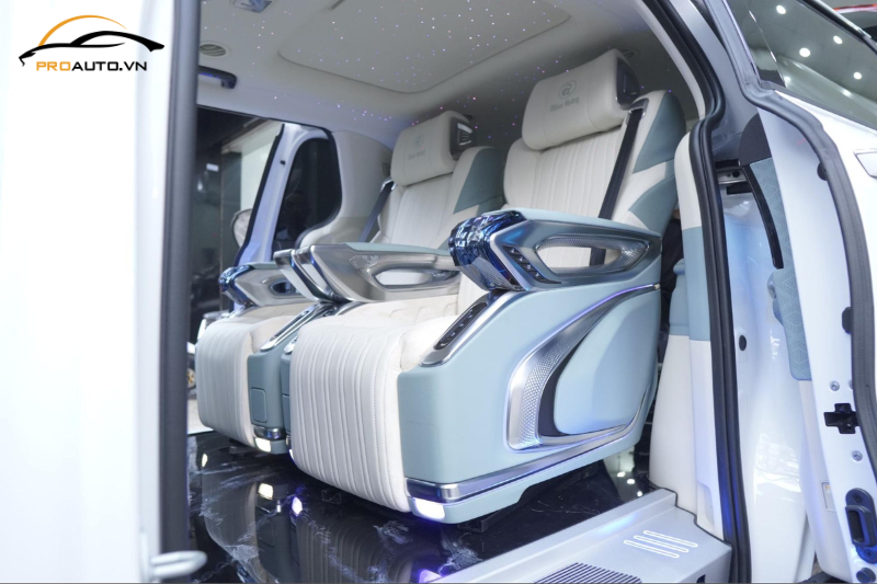 Cặp ghế Limousine xanh kem tinh tế