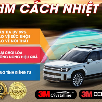 Dán phim cách nhiệt 3M cho Hyundai Santafe 2024