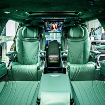 Độ ghế Limousine HongYi Crystal 4.0 Pro Max cho xe Hyundai Santafe 2024