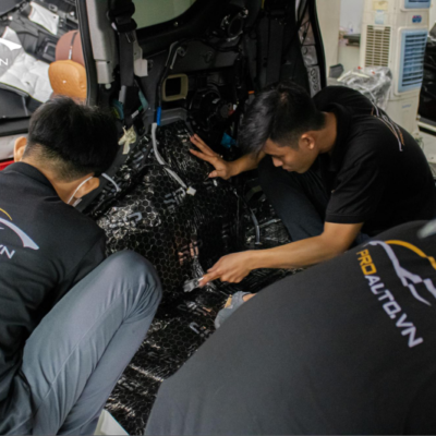 Một số kinh nghiệm hữu ích cho việc dán cách âm chống ồn xe Hyundai Santafe 2024