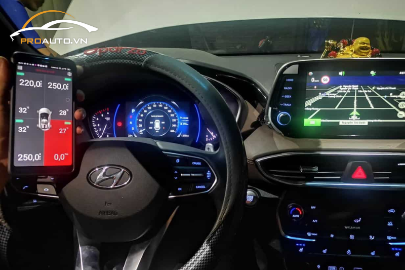 Cảm biến áp suất lốp xe Hyundai Santafe 2025