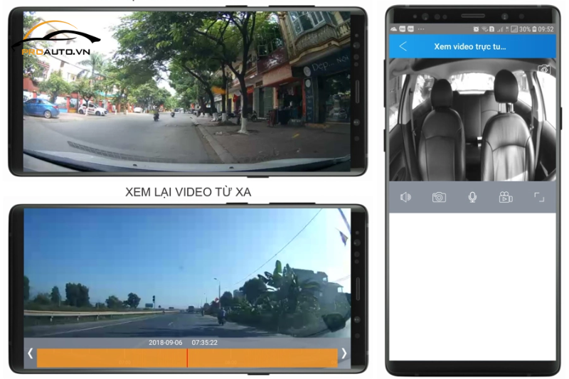 Camera hành trình Vietmap DA250 có thể xem video trực tiếp