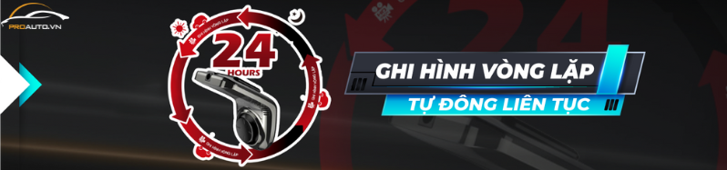 Camera hành trình Vietmap V5 tự động ghi hình vòng lặp liên tục