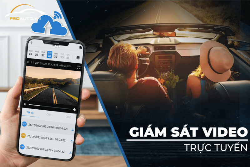 Camera hành trình Vietmap VM300 giám sát video trực tuyến