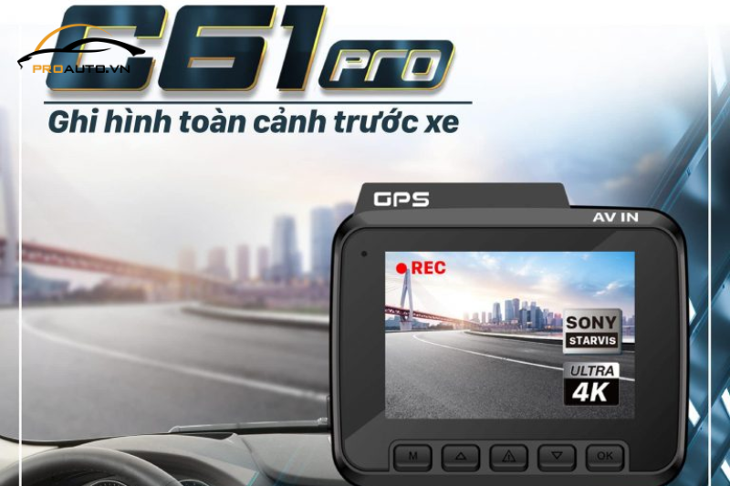 Chip Sony Starvis hỗ trợ ghi hình với độ phân giải lên đến 4K trên C61 Pro