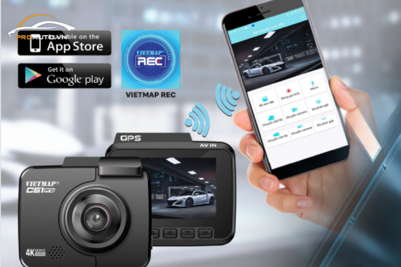 Kết nối wifi trên camera hành trình Vietmap C61 Pro