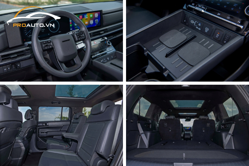 Nội thất rộng rãi của Hyundai Santafe 2025