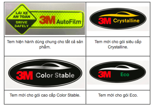 Phim cách nhiệt 3M có tem phản quang logo 3M