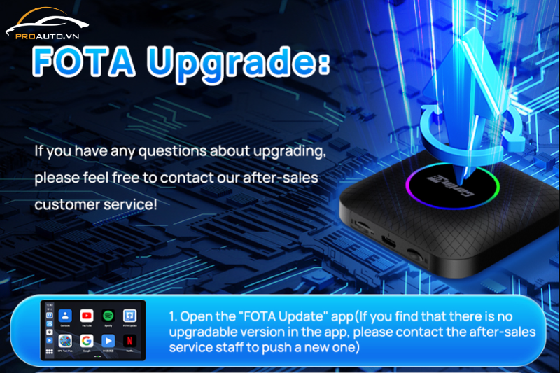 Android box OTTOAIBOX P3SE trang bị tính năng cập nhật FOTA