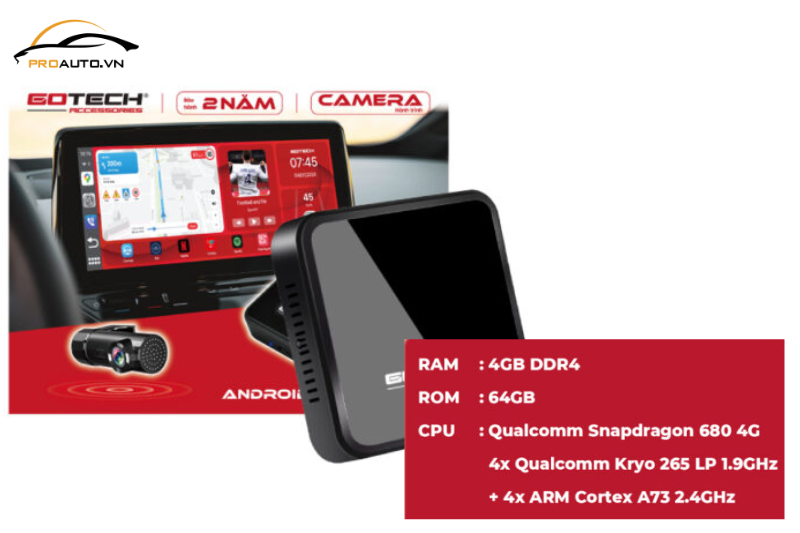 Android Box Gotech GB4 có cấu hình tối ưu vượt bậc