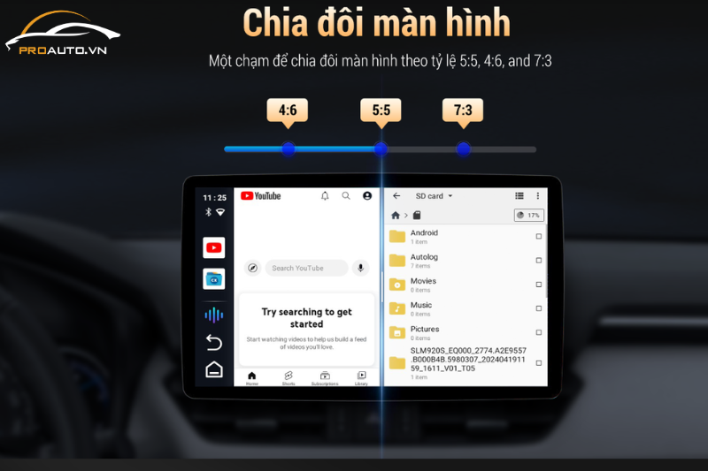 Android Box Ottocast AI hỗ trợ chế độ chia màn hình