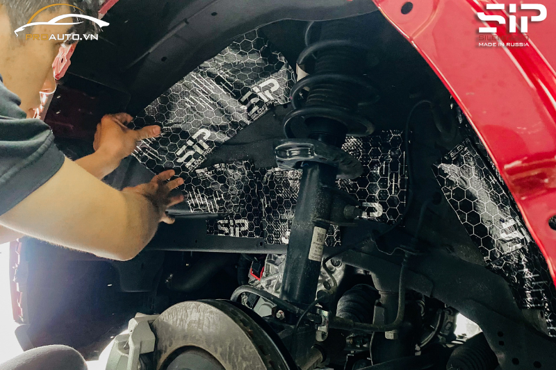 Cách âm hốc bánh xe bằng vật liệu SIP