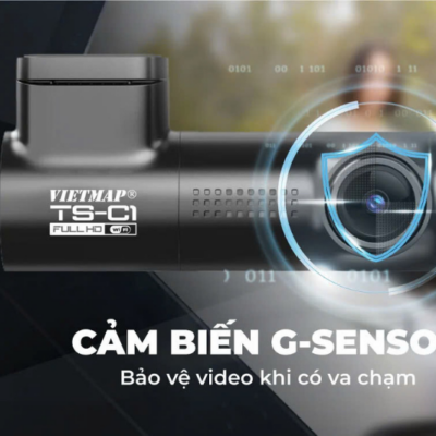 Cảm biến va chạm G-sensor an toàn cùng camera hành trình Vietmap
