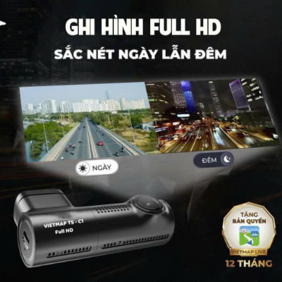 Camera hành trình Vietmap C1 công nghệ ghi hình ban đêm rõ nét