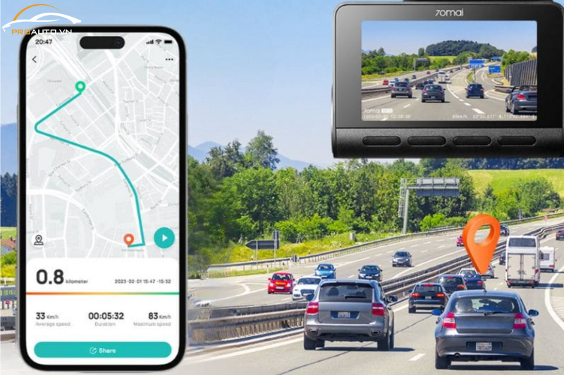 Định vị GPS, chỉ đường trên camera hành trình Vietmap