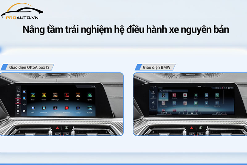 Nâng trải nghiệm hệ điều hành nguyên bản từ OttoAibox i3 BMW