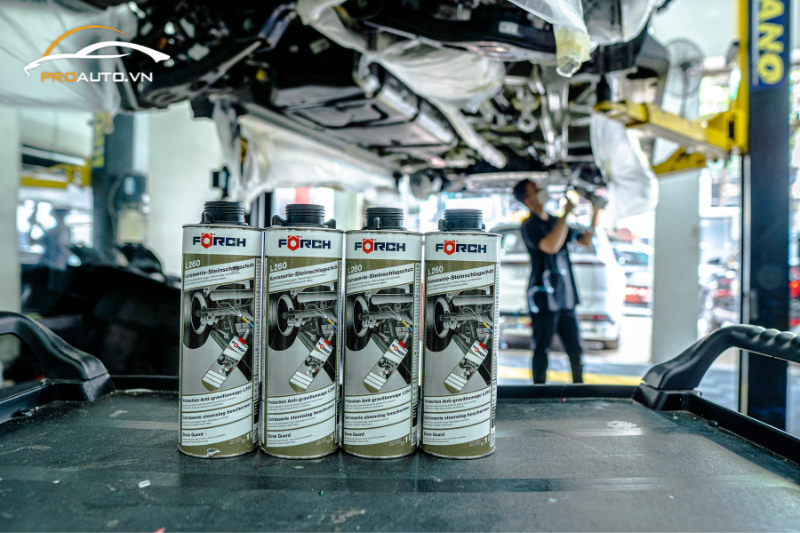 Phủ gầm xe Mitsubishi Xpander với sơn Forch