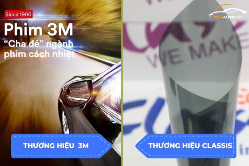 So sánh phim cách nhiệt 3M và Classic - Nên đầu tư loại nào?