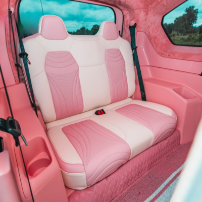 Bọc ghế da cho Vinfast VF3 với phiên bản hồng đáng yêu