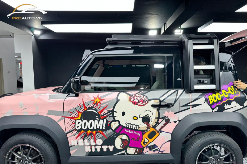 Độ cầu thang cho VF3 thiết kế chuẩn theo form Defender liền mạch và tinh tế